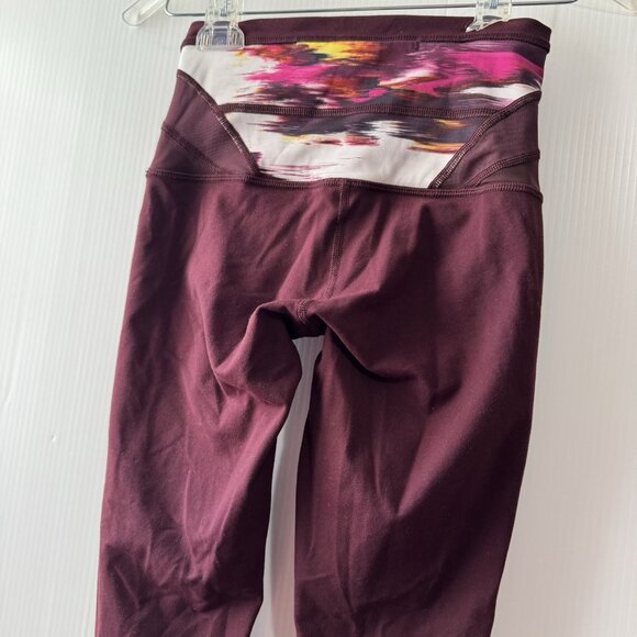 Lululemon Burgundy Reversible High Rise Pant Leggings Size 4 Women’s - Picture 11 of 14